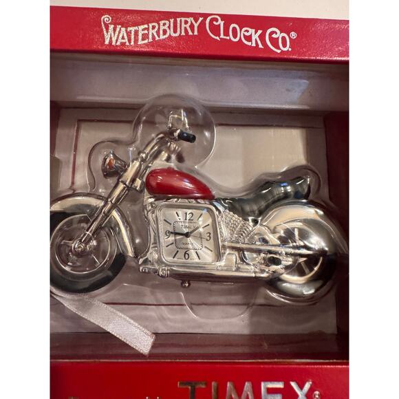 New in Box Timex Waterbury Clock Co Motorcycle Desk Clock Sealed 5" - Picture 2 of 5